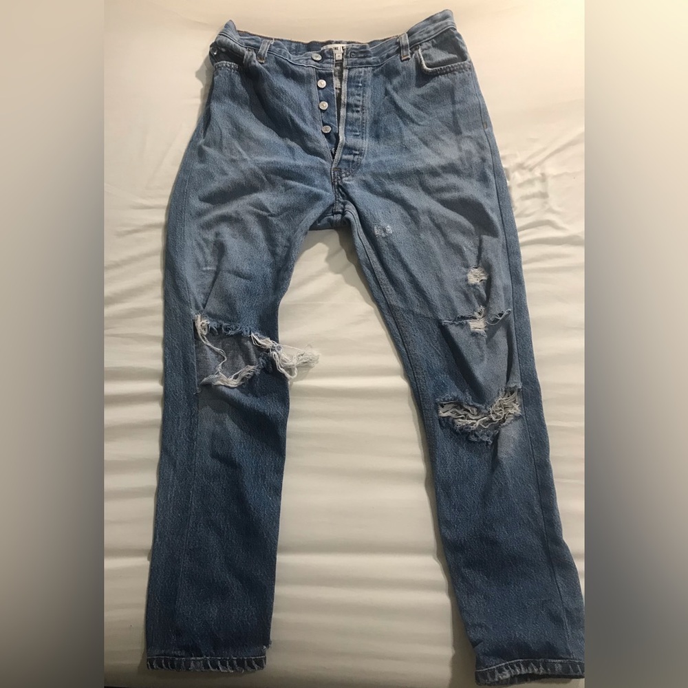 Re/Done high rise ankle crop size 27